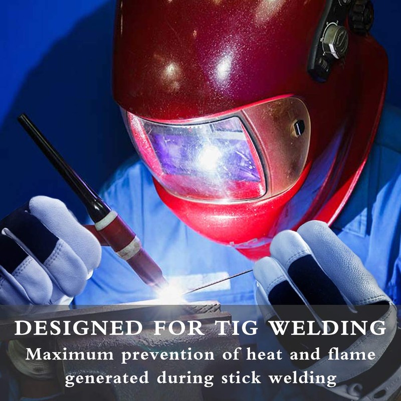 Intra-FIT TIG Welding Gloves with Short Cuff, Premium Grain Goatskin,
