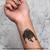 4 x 'Charging Bull' Temporary Tattoos - Water Resistant, Skin-Safe,