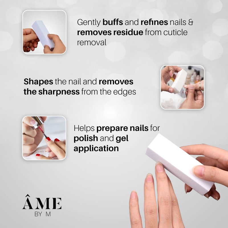 10 Pcs Nail Buffer Blocks, 4-Sided Nail File Sanding Blocks,