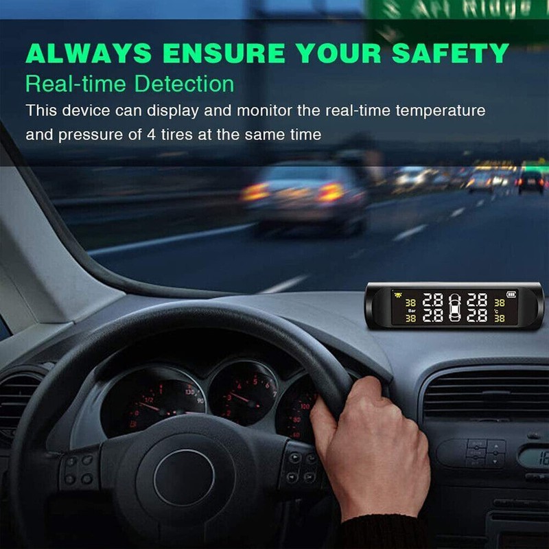 Tyre Pressure Monitoring System, Solar Wireless TPMS + 4 External