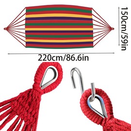 Camping Hammock with Stand Two Anti Roll Balance Beam and Sturdy Metal Knot Tree Straps for Indoor Outsides Backpacking Beach Backyard Patio Hiking Patio Porch Garden Hammocks(Red)