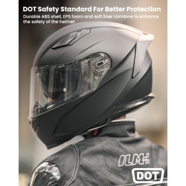 ILM Motorcycle Helmets Full Face with Anti-Fog Pinlock for Cascos para Motos Snowmobile Mens Women Heated Shield Compatible DOT Model 129