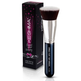 Keshima Flat Kabuki Foundation Brush Makeup Brush for Liquid, Cream and Powder for Polishing, Blending and Face