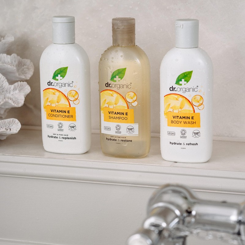 Dr Organic Vitamin E Conditioner, Dry & Fine Hair, Natural,
