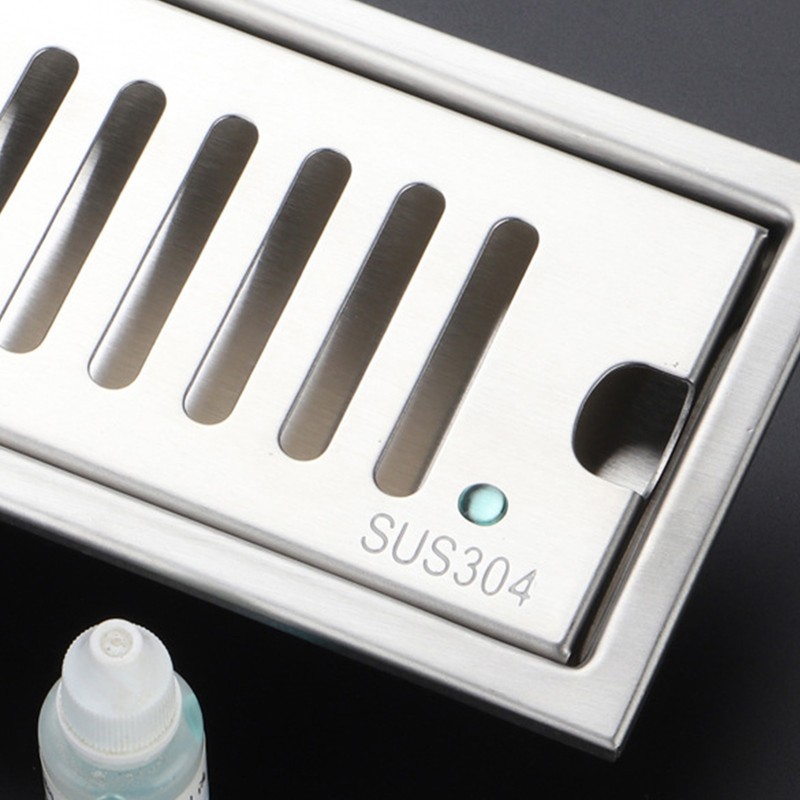 Shower Drain Long Stainless Steel Deodorant Removable Floor Drain for