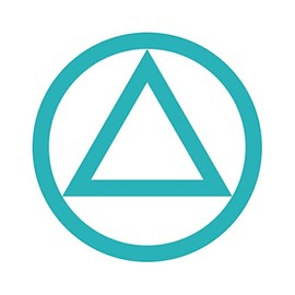 AA Alcoholics Anonymous Symbol Sticker - Decal - Die Cut - Teal 1.50" x 1.50"