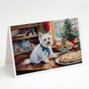 Caroline's Treasures DAC3891GCA7P Westie Christmas Cookies Greeting Cards Pack of