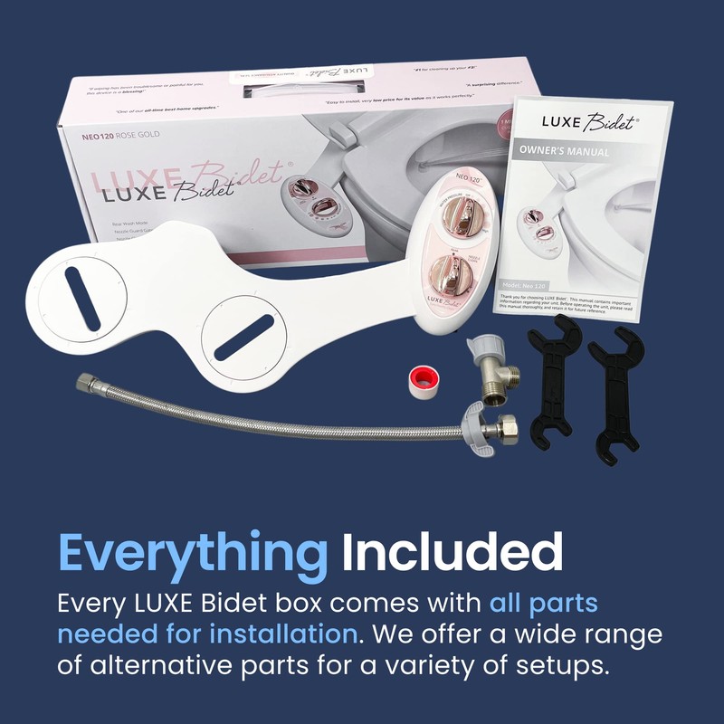 LUXE Bidet NEO 120 - Single Nozzle, Self-Cleaning, Non-Electric Bidet
