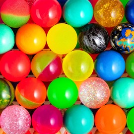 Entervending Bouncy Balls - 50 Pcs Bouncing Balls Assorted Pack - 1.26 Inch Mini Bouncy Balls for Kids - Bouncy Ball Toys for Capsule Vending Machine - Bouncy Party Favors Balls - Super Balls