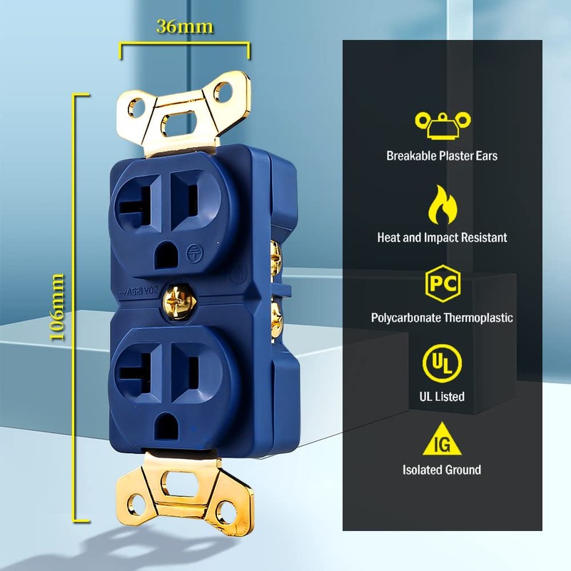 Tertullus High End Duplex Receptacle 20 Amp 125/250 Volt Audiophile