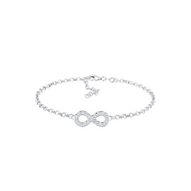 Elli Women's Bracelet Infinity Symbol Basic with Crystals, Silver, Crystal