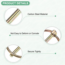 M METERXITY 10-Pack 3/16" Linch Pin with Ring, 1-9/16" Carbon Steel Lynch Pin Trailer Pins for Boat/Truck/Tractor/Trolley/Lawn Mower, Lock Clips Fastener Pin [5x40mm, Colored Zinc]