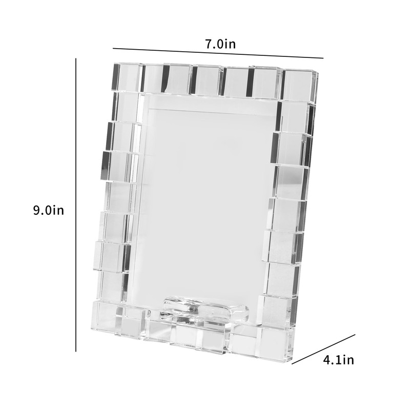 kitCom 5x7Inch Crystal Frame of Keepsake Photo Frames Wedding, Crystal