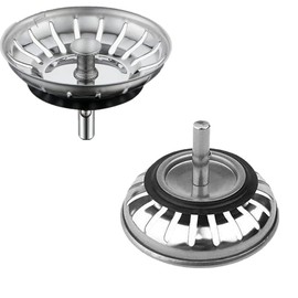 2 Pcs Kitchen Sink Strainer,Sink Drain Stopper,Stainless Steel Kitchen Sink Stopper, Clog-Free, Bathroom and Washroom Hair Catcher Sink Plug