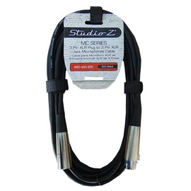 Microphone Cable 20 FT Mic XLR Cables Low Z Balanced Audio Male To Female Oxygen Free Braided Copper 3 Pin Built To Last (Single 20ft)