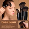 LORYP Black Makeup Brushes Set 21Pcs Powder Blush Foundation Concealer
