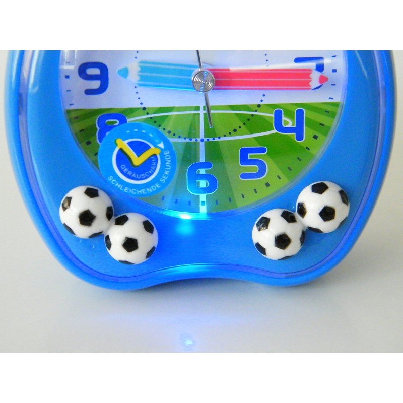 Atlanta 1719/5 EM Football Alarm Clock + Whistle for Children