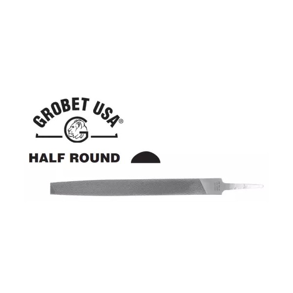 GROBET USA- AP HALF RD SMOOTH FILE 10" ITEM NO.
