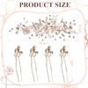 SPOKKI 5 Pcs Bridal Hair Accessories Set, Handmade Rhinestone Flower