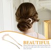 NOLITOY French Hair Pins, Pearl Hair Fork Sticks Metal U