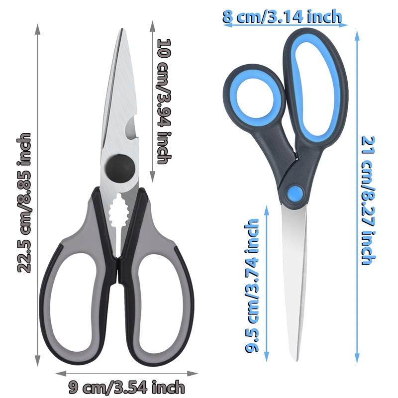 KYDIFS Left Handed Scissors and Left Handed Kitchen Scissors, Lefty