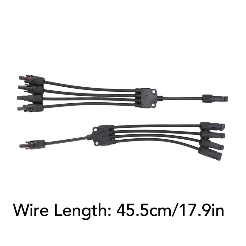 One Pair Solar Panel Adapter Y Branch 1 to 4