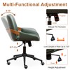 Small Home Office Chair No Arms,PU Leather Desk Chair with