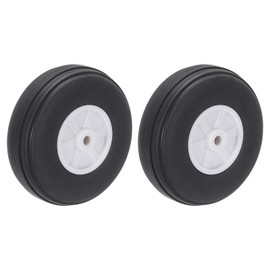 MECCANIXITY RC Airplane Wheels 1.97"x 0.69"x 0.1" OD RC Airplane,Aircraft PU Sponge Wheels,Tire Tail Wheel RC Aircraft Foam Wheel Replacement for DIY RC Model Plane Aircraft Pack of 2