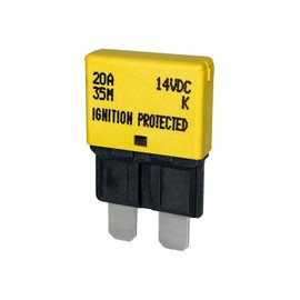 Auto Reset ATC/ATO 20 Amp Circuit Breaker Fuse for Automotive Marine RV Car Truck Audio Battery Protection Automatic Reset | Low Profile (20A, 3 Pack)