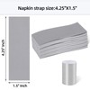 Germiwipe 2500 Pcs Gray Napkin Bands,Paper Napkin Rings Self-Adhesive,Silverware Wraps