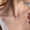 Vrsilver Initial Necklaces for Girls - Letter D Heart Initial