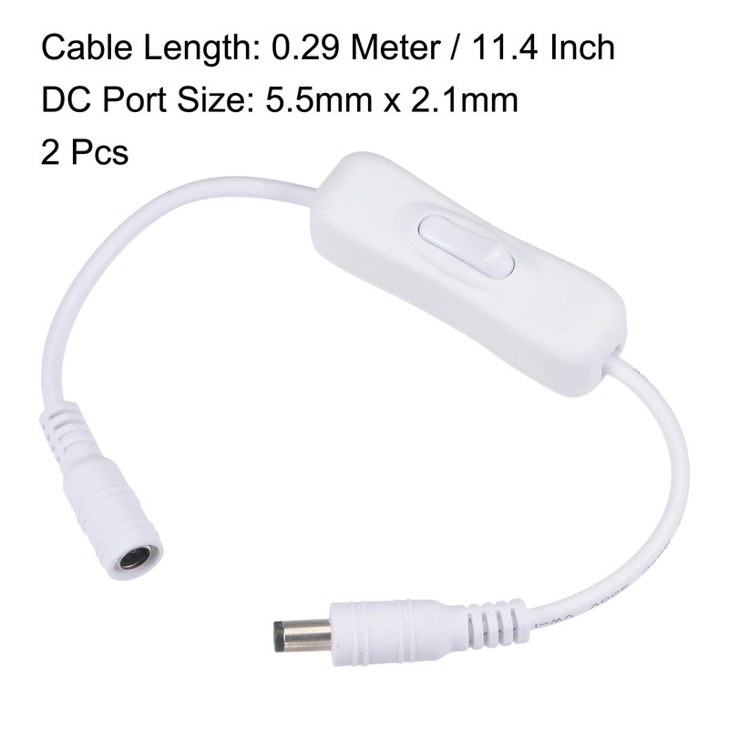 sourcing map DC Cable 5.5mm x 2.1mm 1 Female to