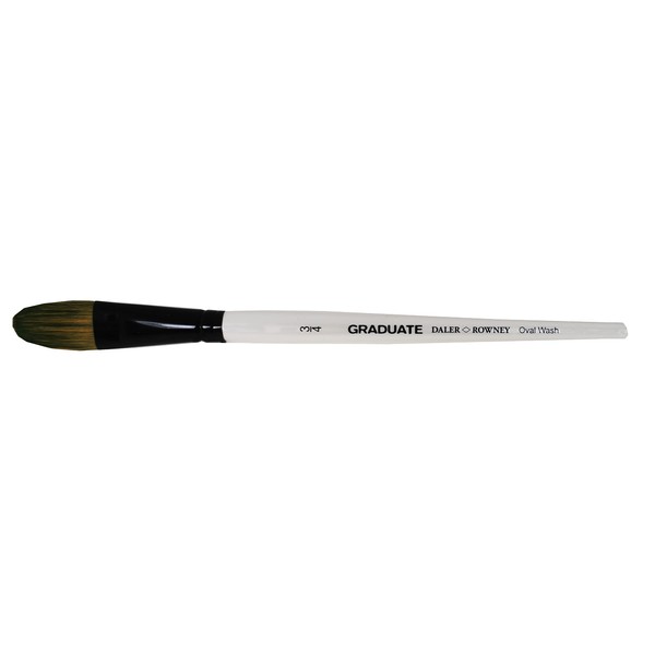 Daler Rowney Waschbürste für Graduate Pony/Synthetik, oval, Größe 3/4, Natur