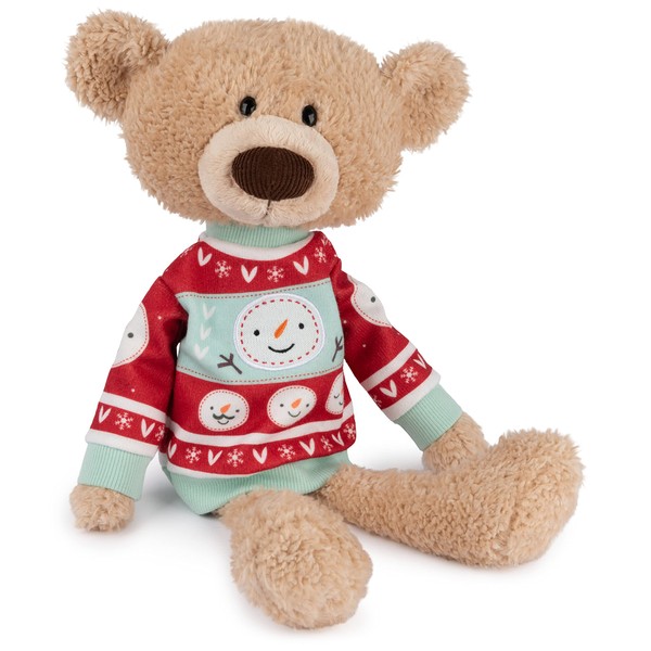 GUND Toothpick with Holiday Sweater, Classic Teddy Bear Stuffed Animal for Ages 1 and Up, Beige/Red/White, 15”