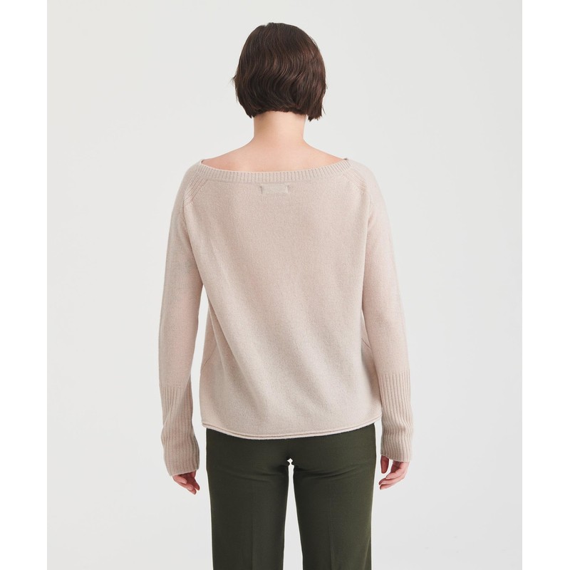 NAADAM Cashmere Boatneck Sweater, Shell, L