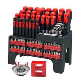 GMTOOLS 118PCS Magnetic Screwdriver Set, Screwdriver Set with Plastic Racking, Precision Screwdriver, Magnetizer Demagnetizer and Magnetic Bowl, Repair Tools Set for DIY and Home Improvement