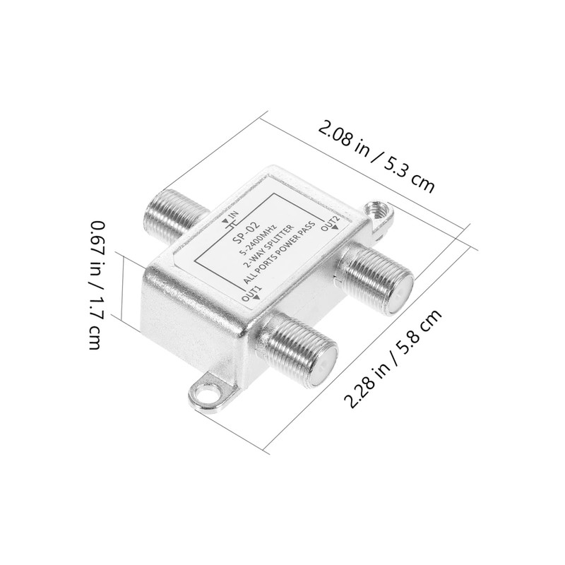 OSALADI Cable Splitter for Tv and Satellite Splitter for Dual