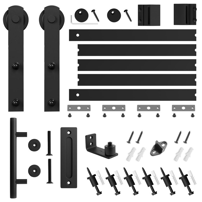 SMARTSTANDARD 6.8 FT Heavy Duty Sturdy Sliding Barn Door Hardware