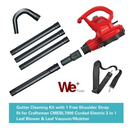 WETOOLPLUS Gutter Cleaning Kit with 1 Free Shoulder Strap fit for Craftsman CMEBL7000 Corded Electric 3 in 1 Leaf Blower & Leaf Vacuum/Mulcher (CMEBL7000 Corded Blower, for Craftsman)