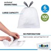 Plasticplace 6 Gallon Trash Bags │ 0.7 Mil │ White