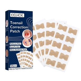 Ingrown Toenails Tool Set, Patch Stickers, Toenail Corrector, Pedicure Tools, Correction for Women and Men, Pack of 50