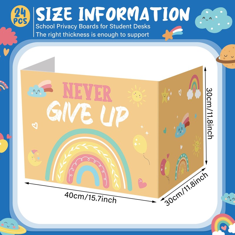Honoson 24 Pcs Bulk Inspirational Privacy Folders for Students Cardboard