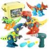 Kids Disassemble Dinosaur Set Flexible Improve Imagination Educational Dinosaur Blocks