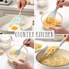 Country Kitchen Non Stick Silicone Utensil Set with Rounded Wood