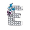LNQOBU A-Z Alphabet Charms, 925 Sterling Silver Letter Charm Pendant