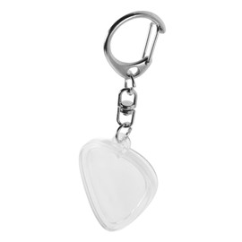 Abaodam Heart Shaped Guitar Pick Case Transparent Storage Keyring for Easy Organization of Picks Durable Portable Accessory for Musicians for Music Classrooms Go Use