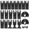 20-Piece Universal Oscillating Saw Blades Set - Quick Release Multi