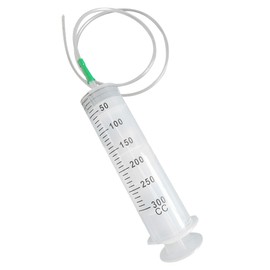 2Pcs Oil Syringe 300ml Large Syringe Plastic Measuring Oil Suction with Tube Multifunction for Fluid Suction Nutrient Measuring Refilling Animal Feeding