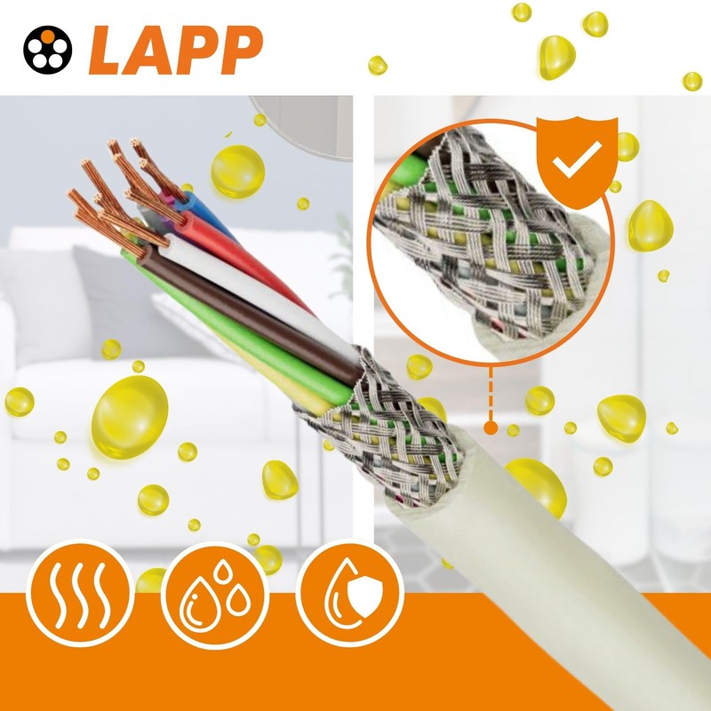 Lapp 0034502 LiYCY Shielded Control Cable 2 x 0.34 mm²,