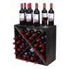 FDHUIJIA Wine Rack Cabinet countertop Wooden Stackable Storage Retro Cube